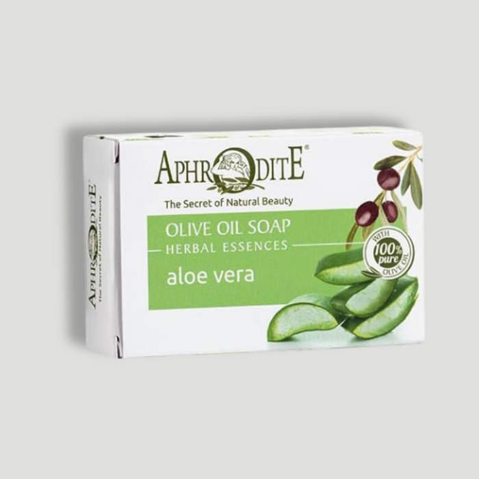 Aphrodite Olive Oil Aloe Vera Soap, Set of 3. Perfect for Sensitive Skin