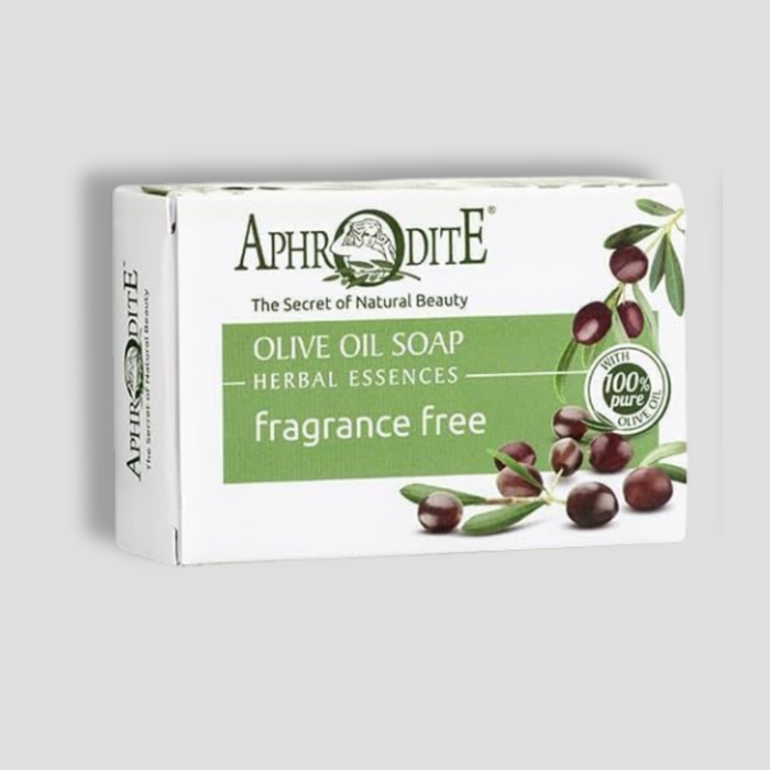 Aphrodite Olive Oil Fragrance Free Soap, Set of 3. Perfect for Sensitive Skin